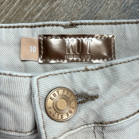 🍂Kut From Kloth Denim Off White Womens Size 10 Straight Leg - Picture 4 of 10